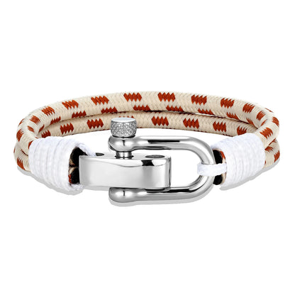 Nautical Rope & Steel Shackle Bracelet