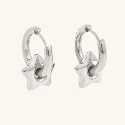 Heart & Star Hoop Earrings