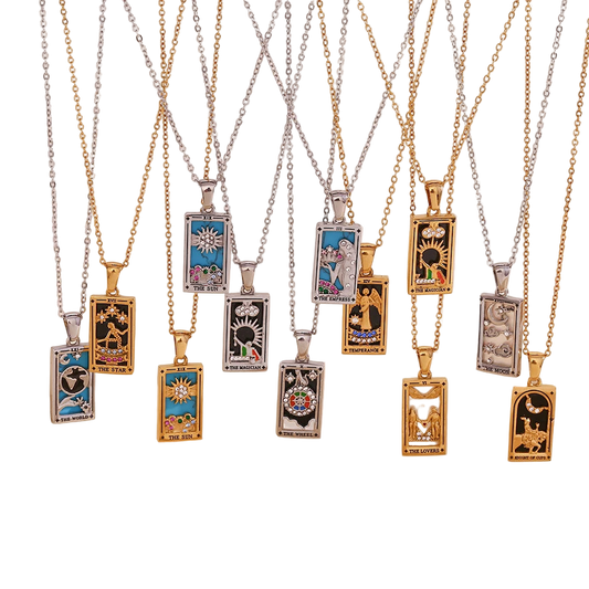 Waterproof Tarot Symbol Necklace