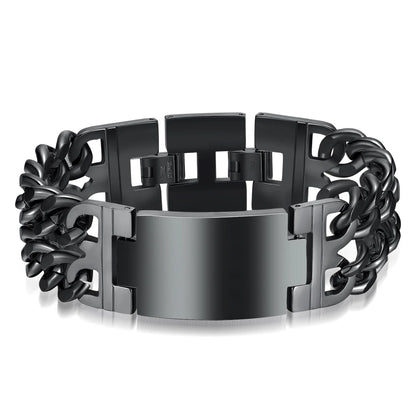 Men's Heavyweight Cuban Link Cross Bracelet