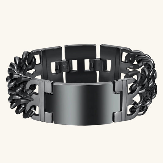Schweres Cuban Link Kreuzarmband für Herren