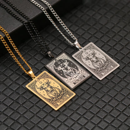 12 Zodiac Tarot Necklace