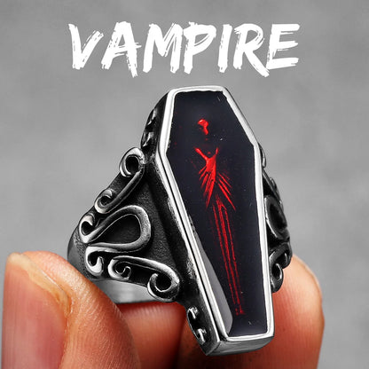 Gothic Vampire Coffin Ring
