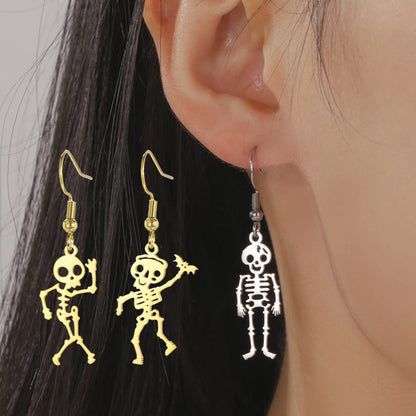 Dancing Skeleton Dangle Earrings
