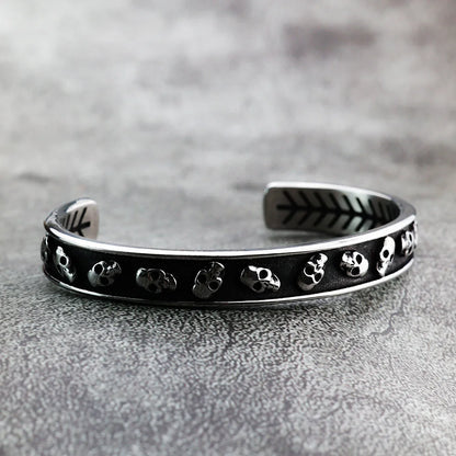 Viking Skull Cuff Bracelet for Men