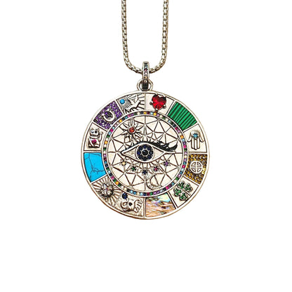Sterling Silver Wheel of Fortune Amulet