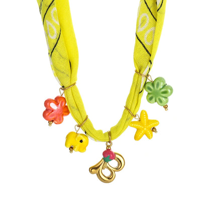 Colorful Silk Scarf Necklace
