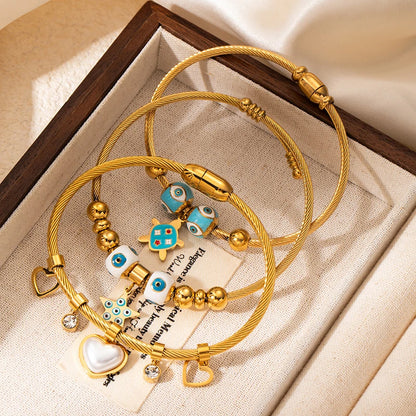 Armband mit Herzanhänger „Böses Auge“