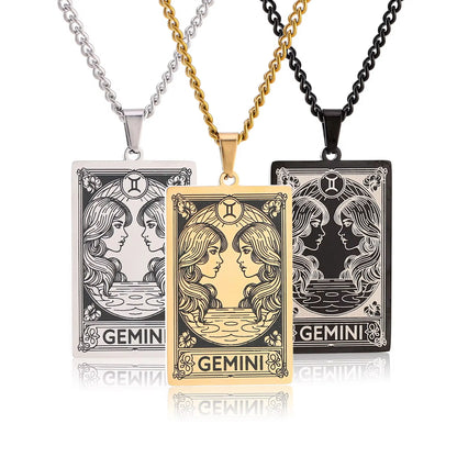 12 Zodiac Tarot Necklace