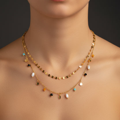 Geometric Stars Necklace