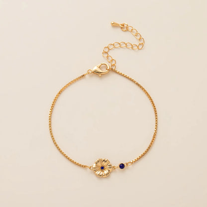 Dezember Armband mit Zirkonia-Blumenanhänger