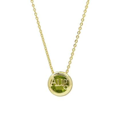12 Birthstone Pendant Necklace
