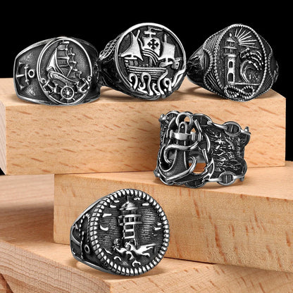 The Captain's Nautical Anchor Ring