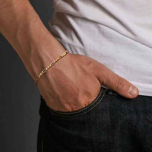 Minimalistisches 2,4 mm großes Panzerkettenarmband