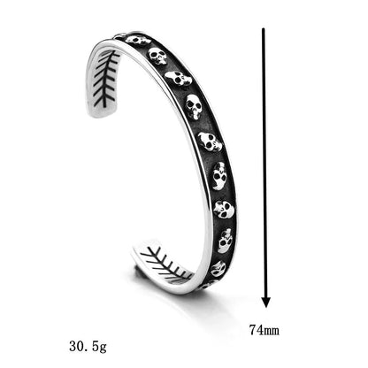 Viking Skull Cuff Bracelet for Men
