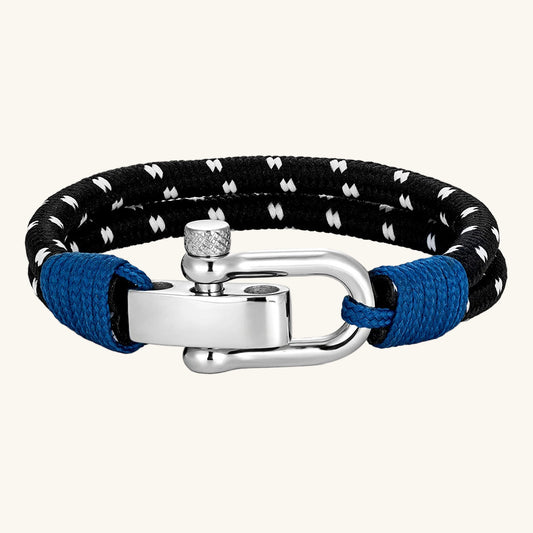 Nautical Rope & Steel Shackle Bracelet