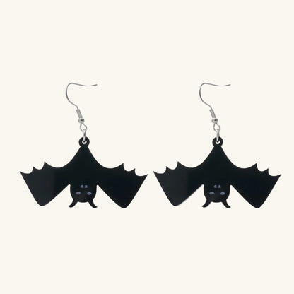 Spooky Bat Dangle Earrings