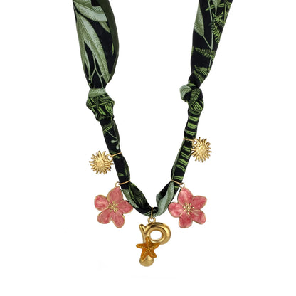 Colorful Silk Scarf Necklace