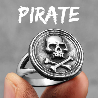 Jolly Roger Pirate Skull Ring