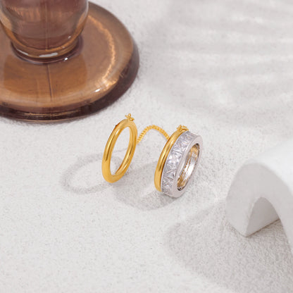 Double Layer Chain Tassel Ring