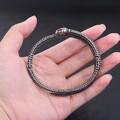 Retro Wikinger Schlangen Manschettenarmband