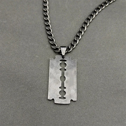 Gothic Punk Razor Blade Necklace