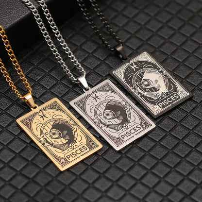 12 Zodiac Tarot Necklace