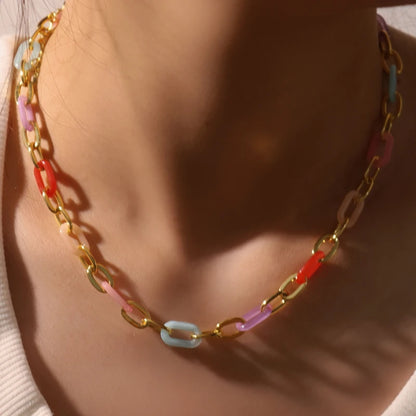 Bunte Emaille-Gliederkette