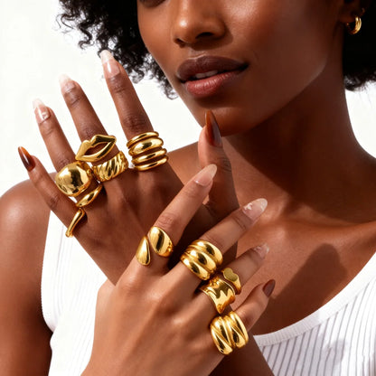 The Chunky Gold Dome Ring