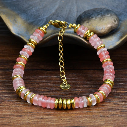 Böhmisches Naturstein-Perlenkettenarmband