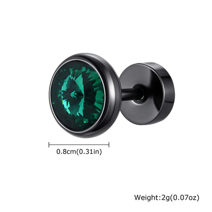 Runde Zirkon Ohrstecker