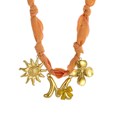 Colorful Silk Scarf Necklace