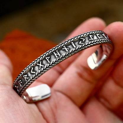 Vintage Wikinger Runen Manschettenarmband