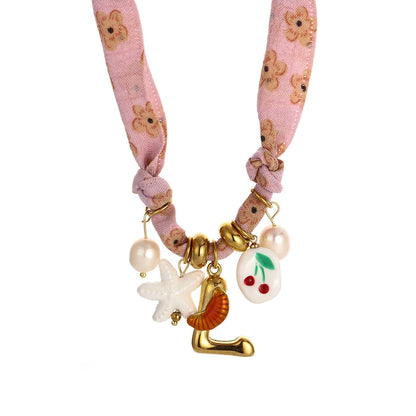 Colorful Silk Scarf Necklace