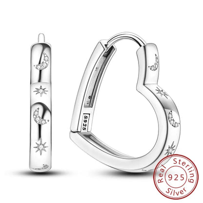 Star & Moon Hoop Earrings
