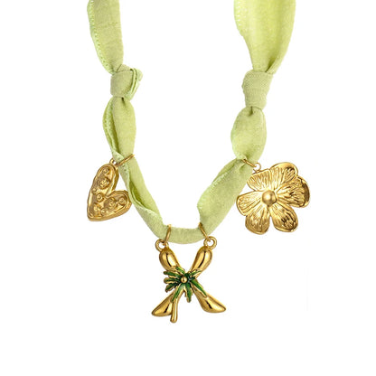 Colorful Silk Scarf Necklace