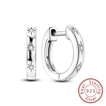 Star & Moon Hoop Earrings