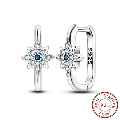 Star & Moon Hoop Earrings
