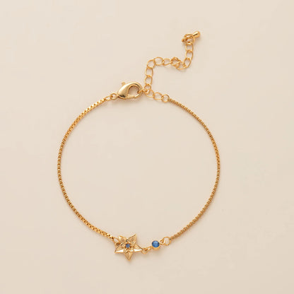 Dezember Armband mit Zirkonia-Blumenanhänger