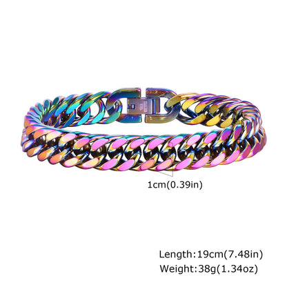 Regenbogen-kubanisches Gliederarmband