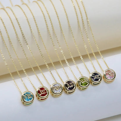 12 Birthstone Pendant Necklace