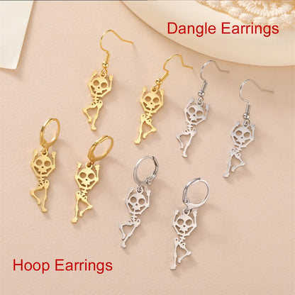 Dancing Skeleton Dangle Earrings
