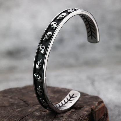 Viking Skull Cuff Bracelet for Men
