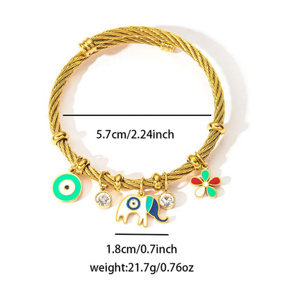 Armband mit Herzanhänger „Böses Auge“