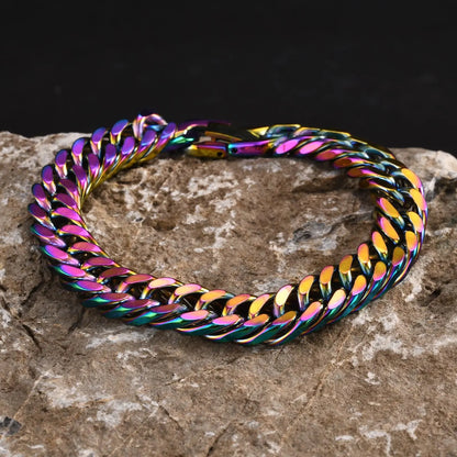 Regenbogen-kubanisches Gliederarmband