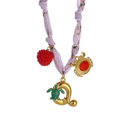 Colorful Silk Scarf Necklace