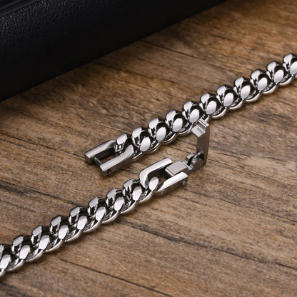 Massives kubanisches Gliederarmband (6–12 mm)