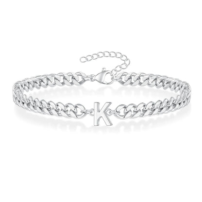 Kubanisches Kettenarmband mit AZ-Initialen