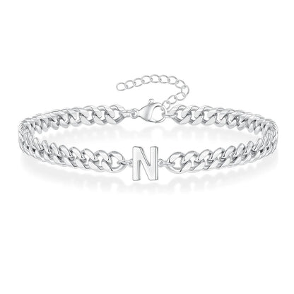 Kubanisches Kettenarmband mit AZ-Initialen