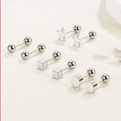 Star Ball Square Stud Earrings